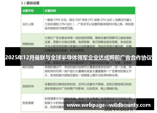 2025年12月曼联与全球半导体领军企业达成胸前广告合作协议 2025年12月曼联与全球半导体领军企业达成胸前广告合作协议